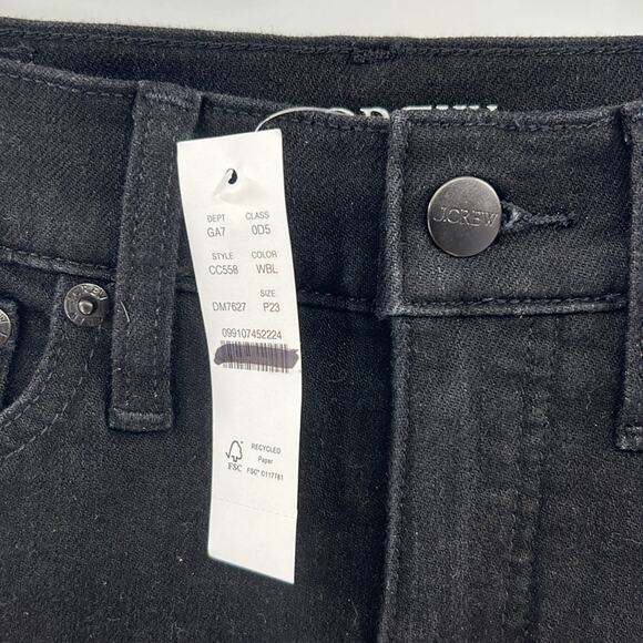 J. Crew Women's Low-rise denim trouser in 1996 semi-stretch - Black - 23P NWT - Picture 6 of 7